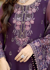 Naayab By Flossie Kuch Khas Embroidered Chiffon 3 Piece Unstitched Suit FL25NV1 D-K-101
